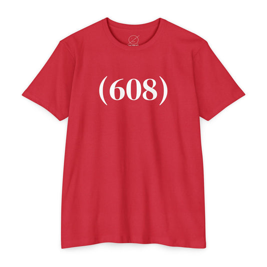 (608) Area Code T-Shirt — Wisconsin Pride Graphic Tee